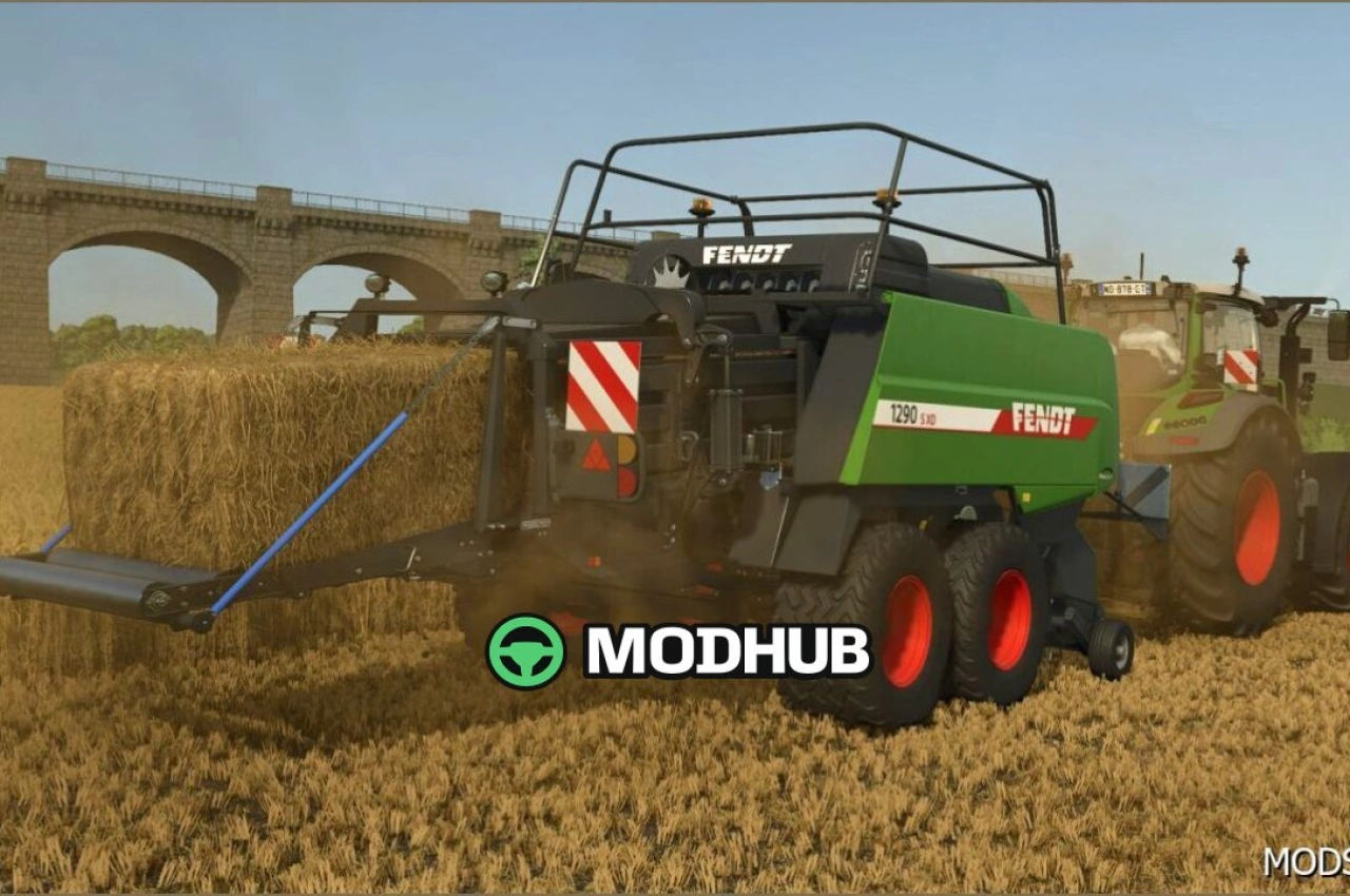 Прес-підбирач Fendt 1290 S XD Procut для Farming Simulator 25