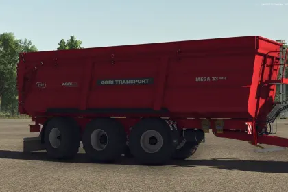 Ефективний Причіп ZDT Agrics Mega 33 — Великий Об’єм 36–45 тис. л для FS25 — 2