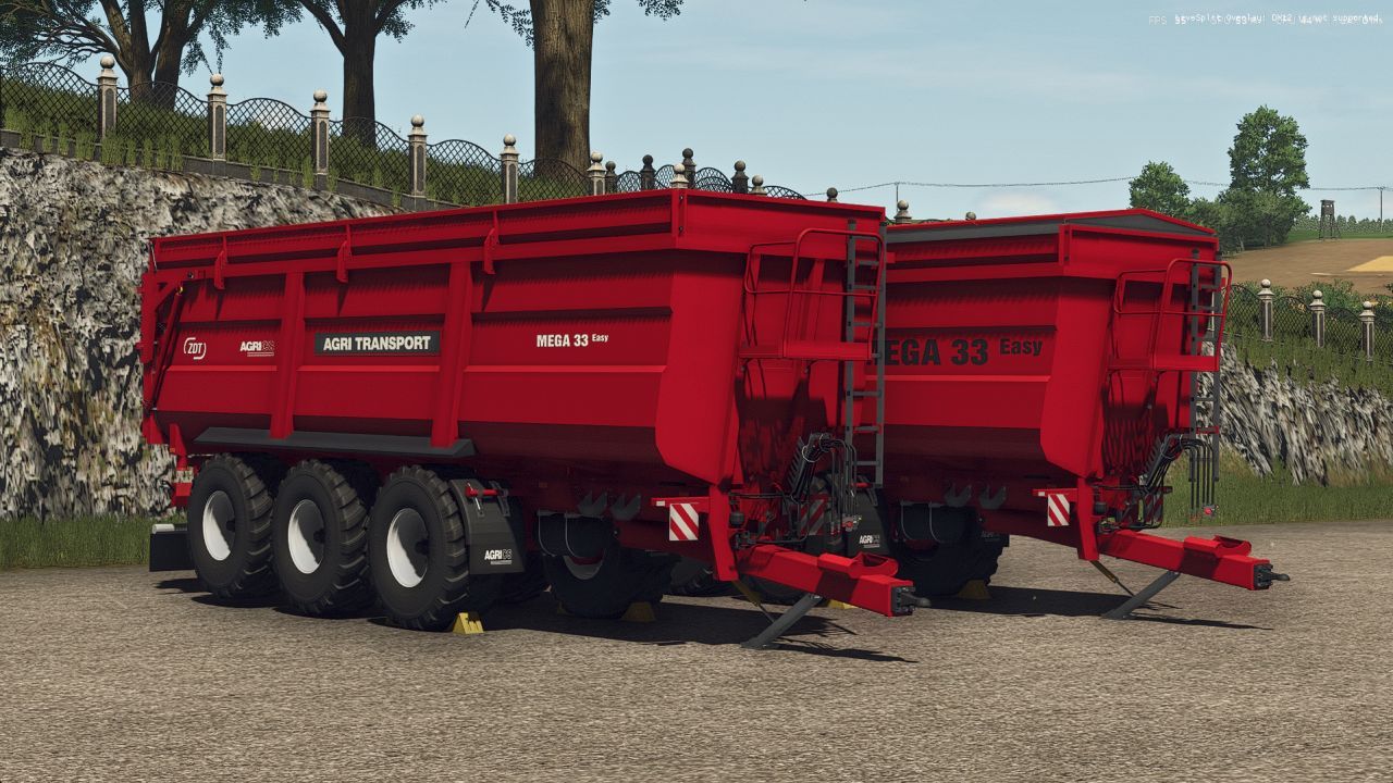 Ефективний Причіп ZDT Agrics Mega 33 — Великий Об’єм 36–45 тис. л для FS25