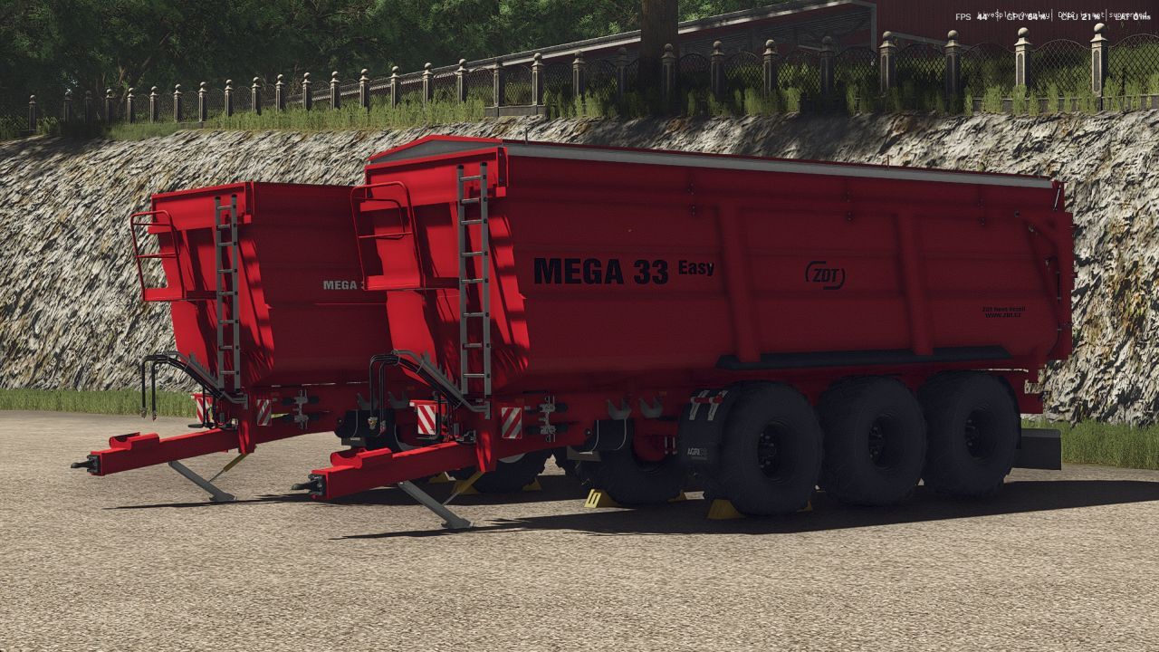 Ефективний Причіп ZDT Agrics Mega 33 — Великий Об’єм 36–45 тис. л для FS25