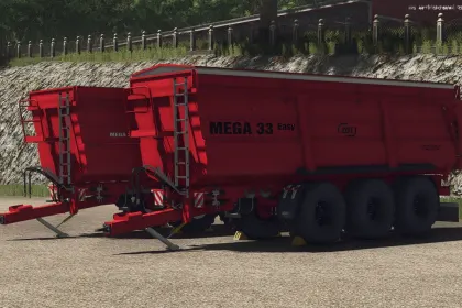 Ефективний Причіп ZDT Agrics Mega 33 — Великий Об’єм 36–45 тис. л для FS25 — 5