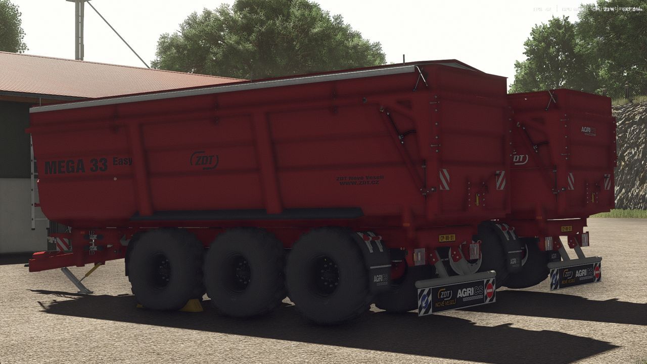 Ефективний Причіп ZDT Agrics Mega 33 — Великий Об’єм 36–45 тис. л для FS25