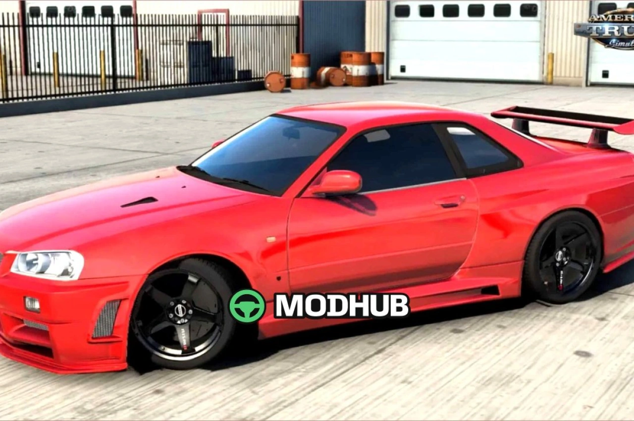 Автомобіль Nissan Skyline GTR R34 + Інтер'єр V3.4 для American Truck Simulator