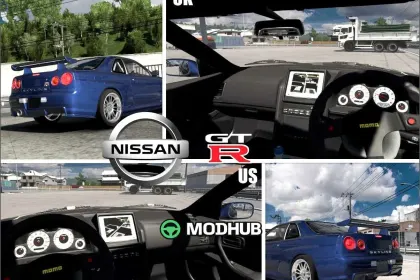 Samochód Nissan GTR R34 do Euro Truck Simulator 2