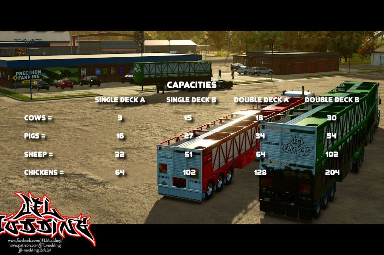 Причіп для худоби Rytrans для Farming Simulator 25