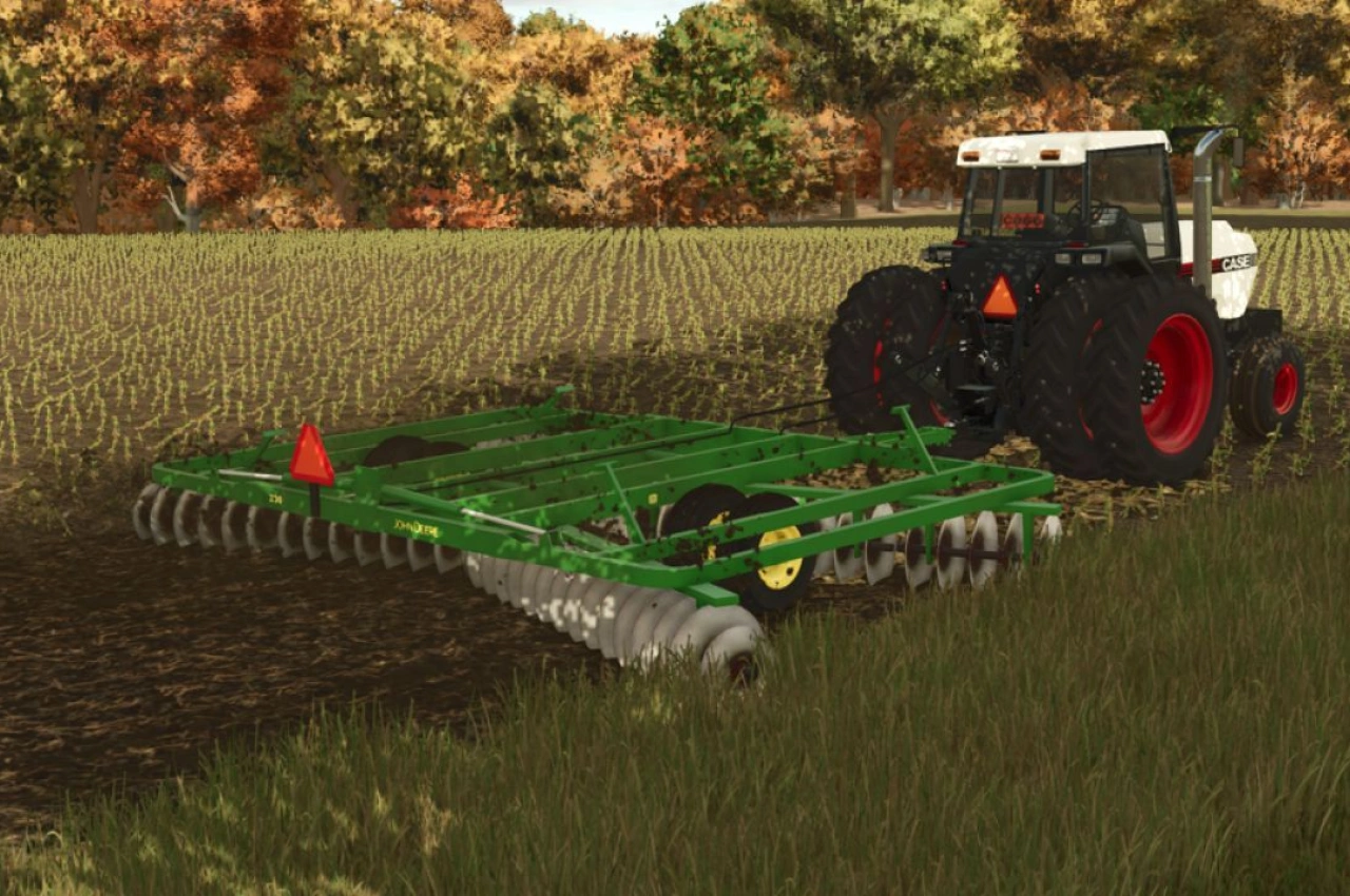Дискова борона John Deere 230 для Farming Simulator 25