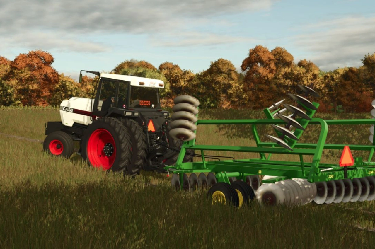 Дискова борона John Deere 230 для Farming Simulator 25