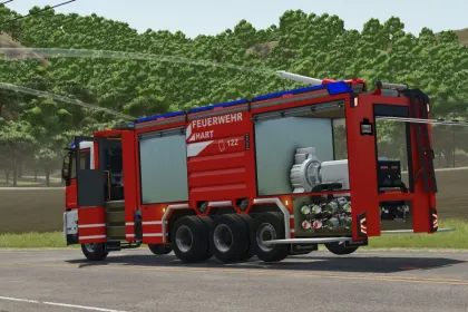 Potężny Samochód Pożarniczy MAN Rosenbauer ULF do Misji Ratunkowych w FS25