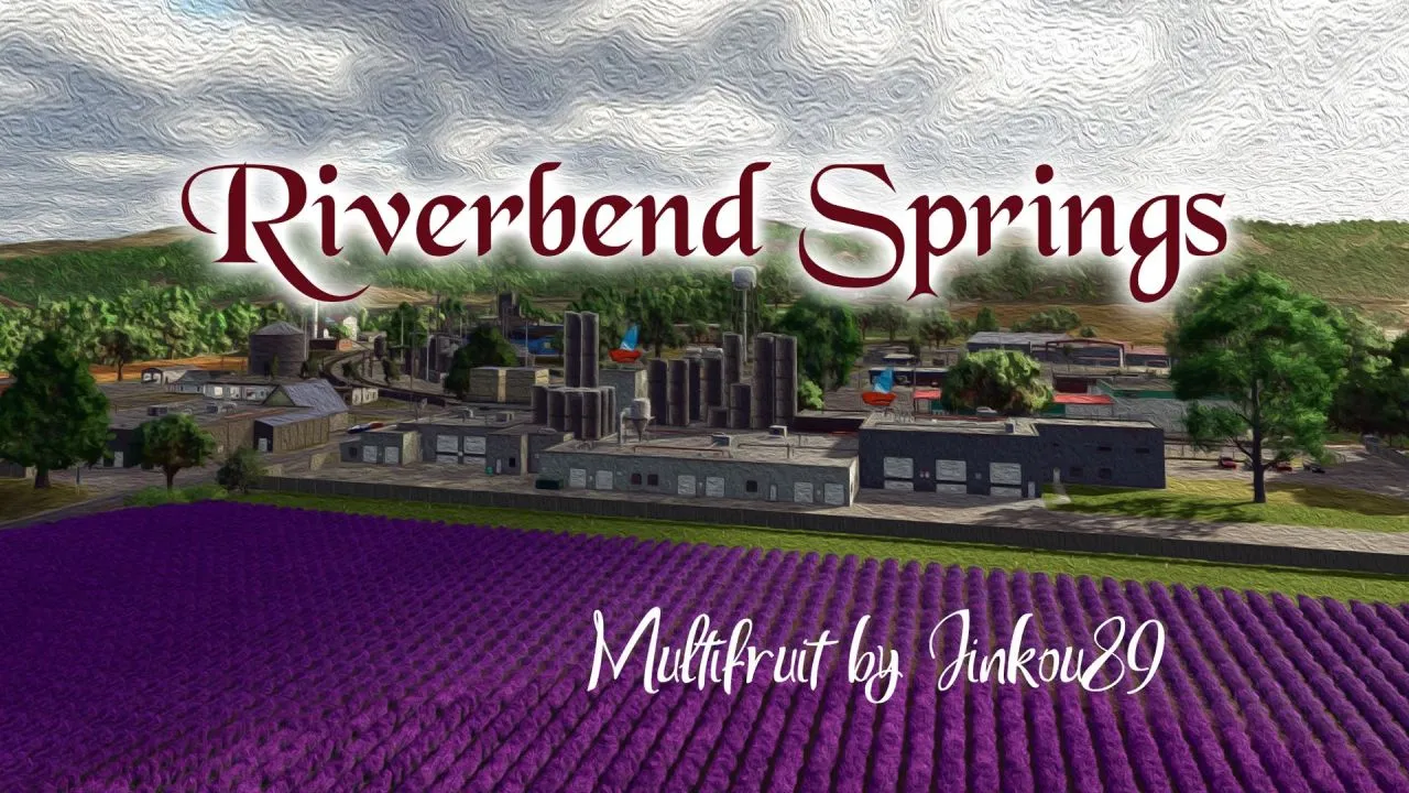 Ефективна Карта Riverbend Springs Multifruit для Farming Simulator 25 — 30+ Нових Культур і Нові Ланцюги Кормів