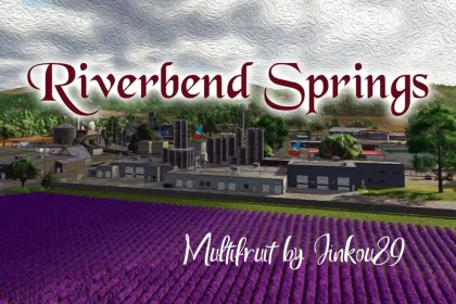 Ефективна Карта Riverbend Springs Multifruit для Farming Simulator 25 — 30+ Нових Культур і Нові Ланцюги Кормів — 1