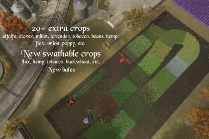 Ефективна Карта Riverbend Springs Multifruit для Farming Simulator 25 — 30+ Нових Культур і Нові Ланцюги Кормів — 4