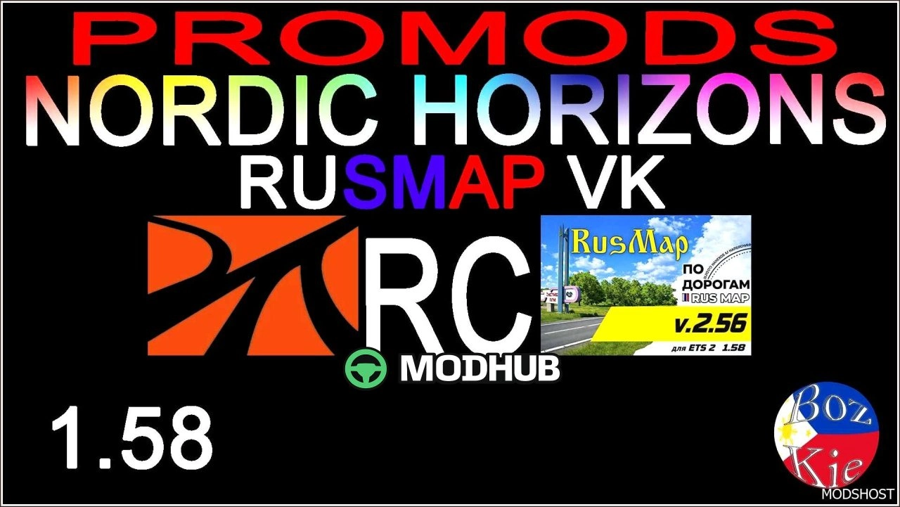 Карта Promods 2.81 Nordic Horizons – Rusmap (VK) для Euro Truck Simulator 2