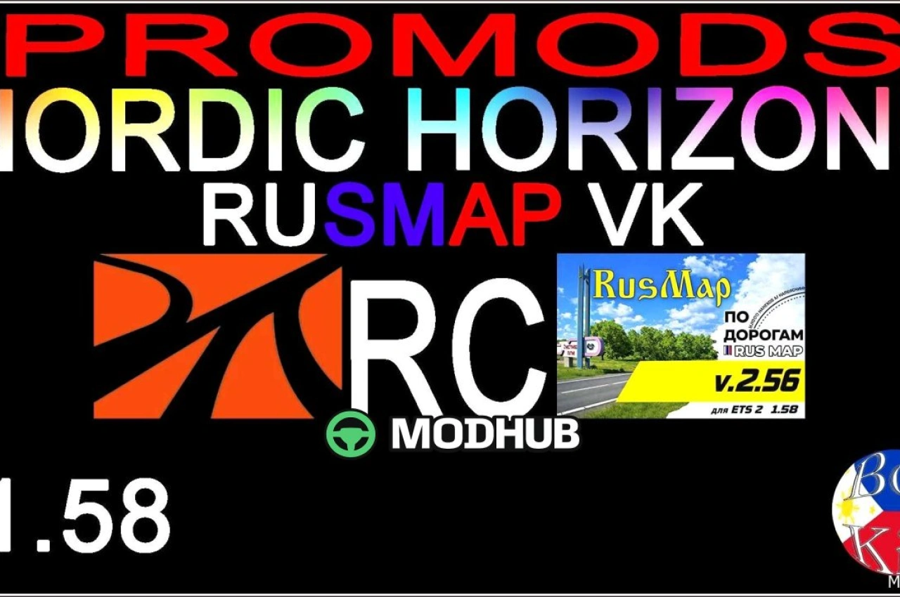 Карта Promods 2.81 Nordic Horizons – Rusmap (VK) для Euro Truck Simulator 2