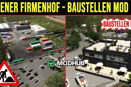 Map Baustellen Mod V2.3 for Euro Truck Simulator 2