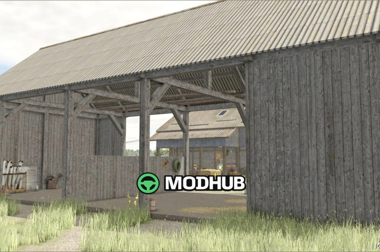 Старий відкритий сарай для Farming Simulator 25