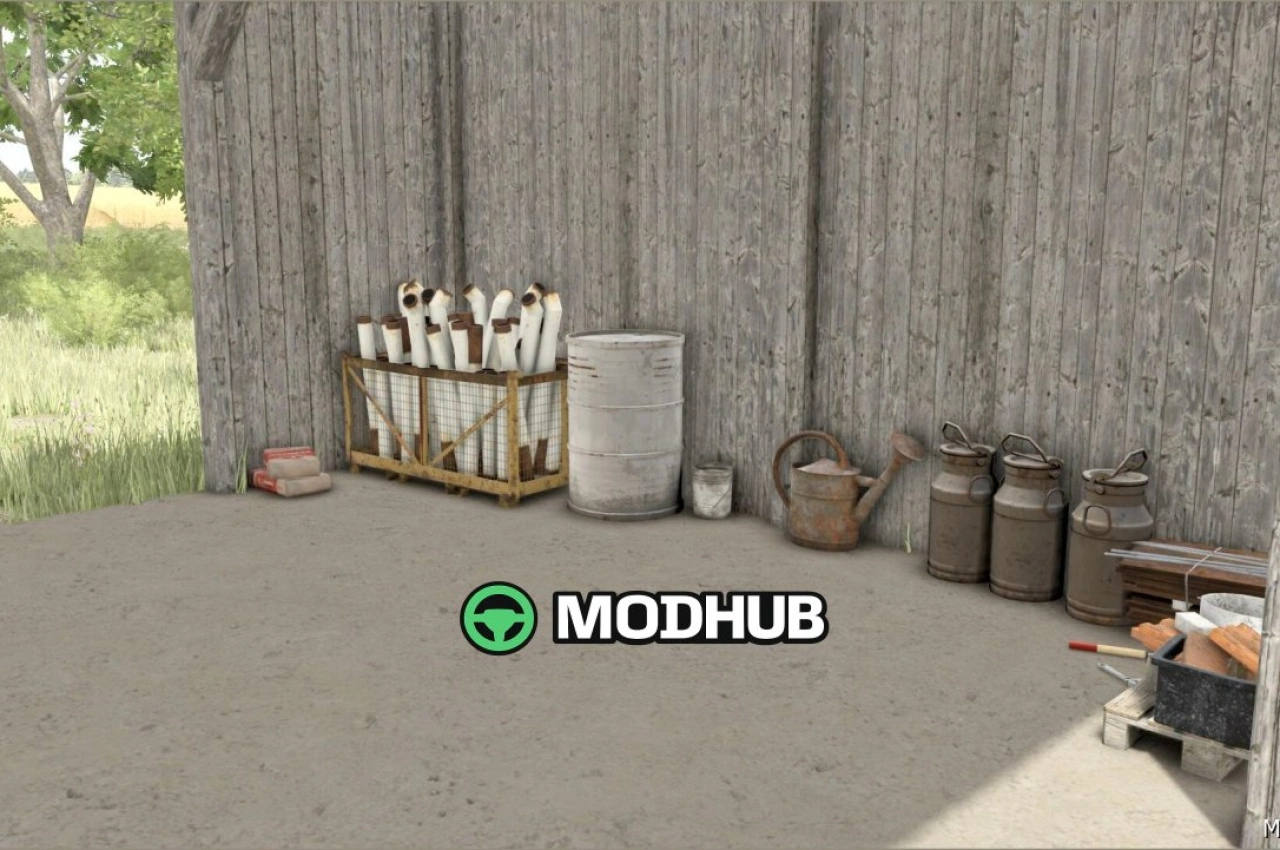 Старий відкритий сарай для Farming Simulator 25