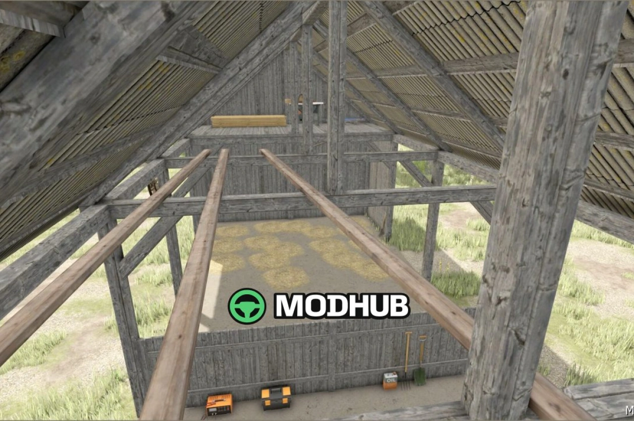 Старий відкритий сарай для Farming Simulator 25