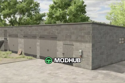 Polnische Garage mit Dachboden für Farming Simulator 25