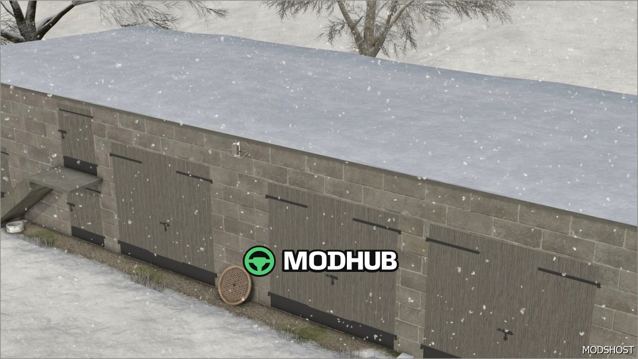 Polnische Garage mit Dachboden für Farming Simulator 25