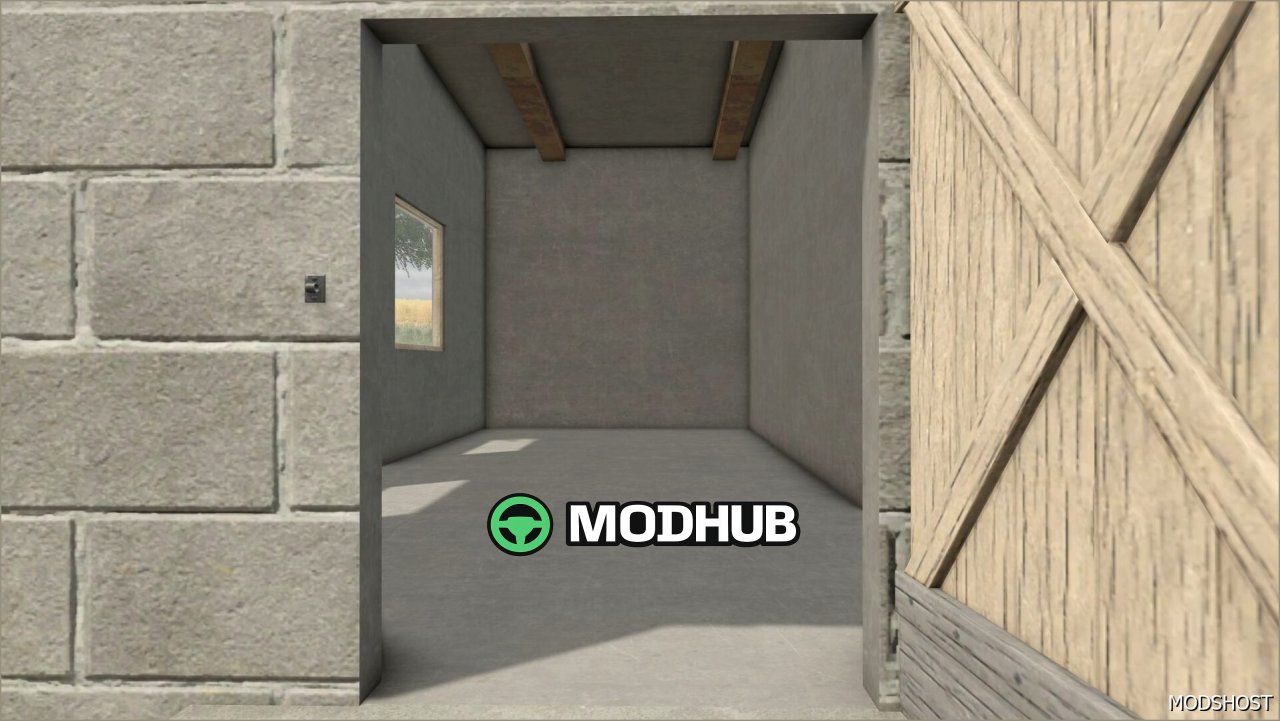 Polnische Garage mit Dachboden für Farming Simulator 25