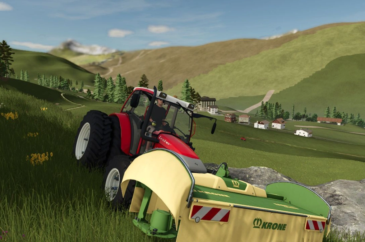 Косарка Krone Easy Cut 320 Highland для Farming Simulator 25