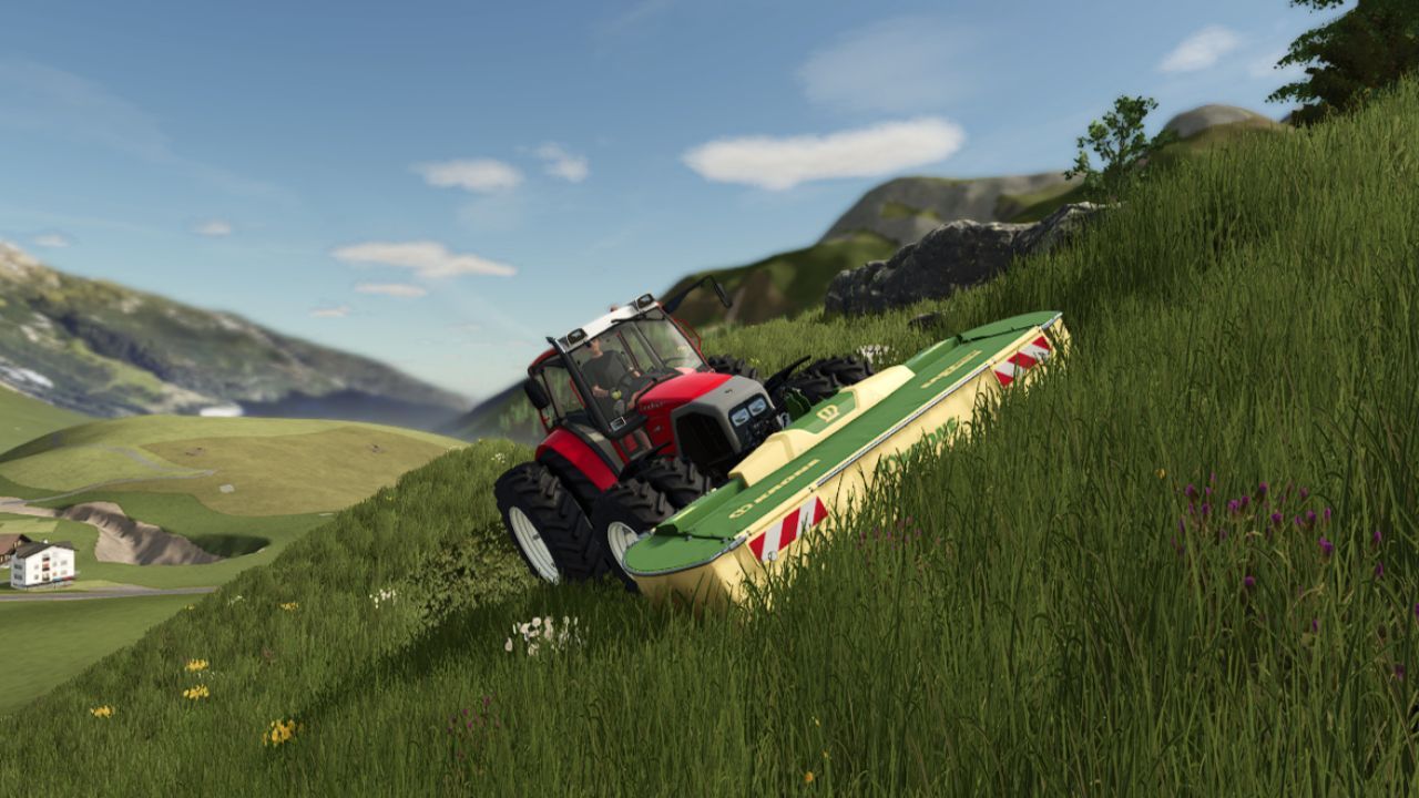 Косарка Krone Easy Cut 320 Highland для Farming Simulator 25