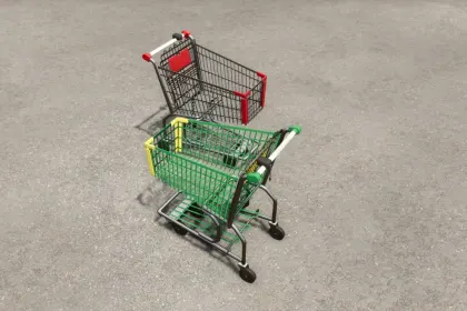Зручний Візок Shopping Cart для Farming Simulator 25 — Швидке Перевезення Дрібниць на Фермі