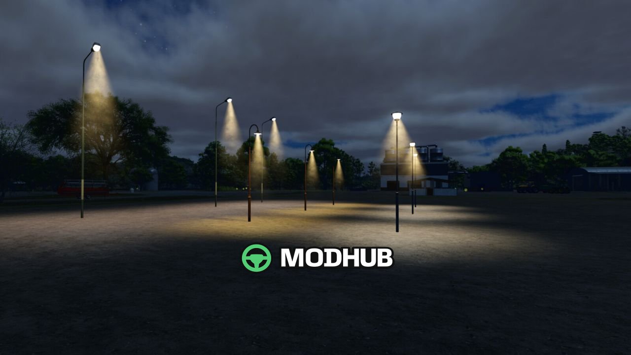 Neuer Mod Streetlights With Fog — Atmosphärische Straßenlaternen mit Nebel für FS25
