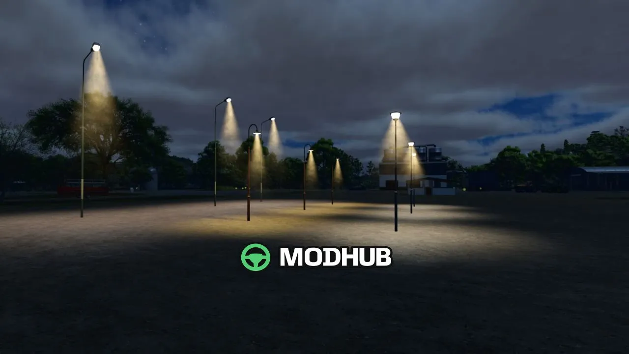 Новий мод Streetlights With Fog — Атмосферні Вуличні Ліхтарі з Туманом для FS25