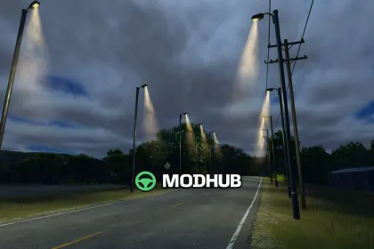 Новий мод Streetlights With Fog — Атмосферні Вуличні Ліхтарі з Туманом для FS25 — 3