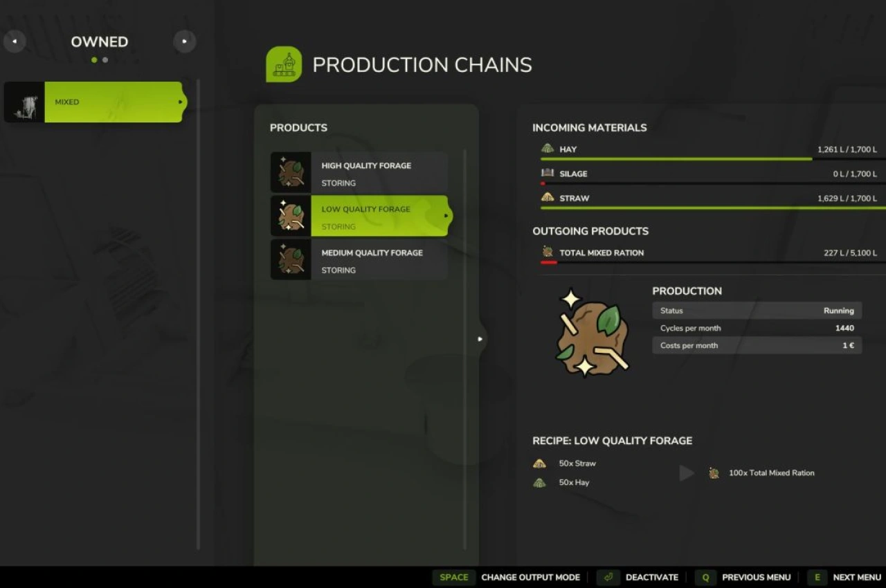 Змішувач кормів для корів VuleX для Farming Simulator 25