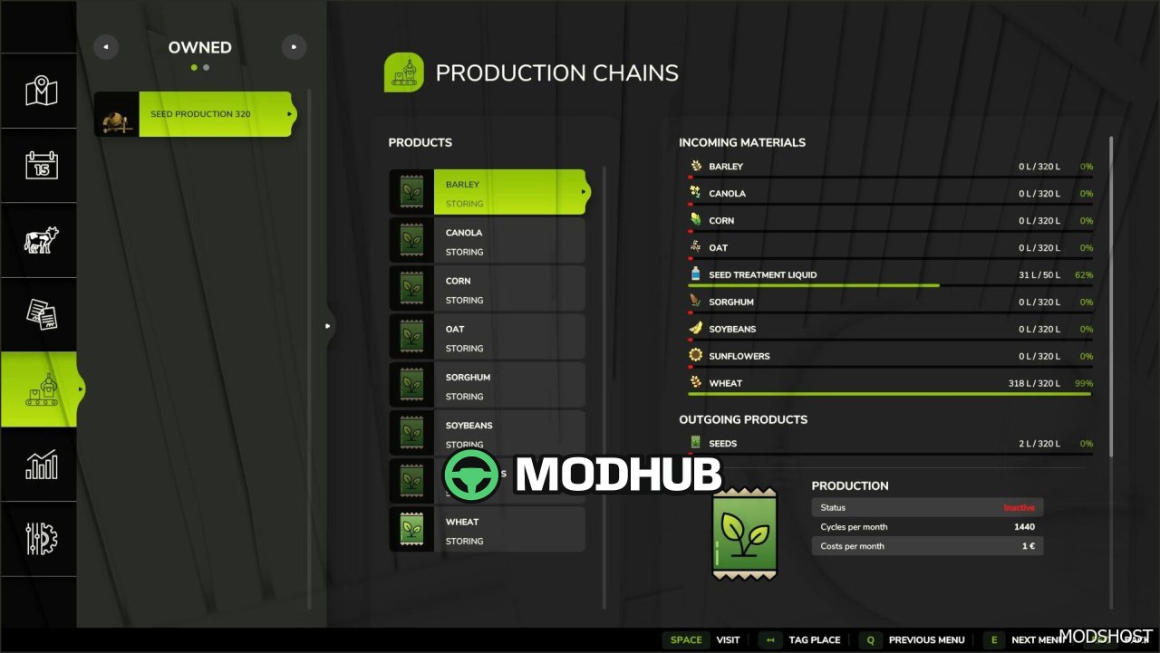 Seed Production 320 FS25 Factory Mod for Farming Simulator 25