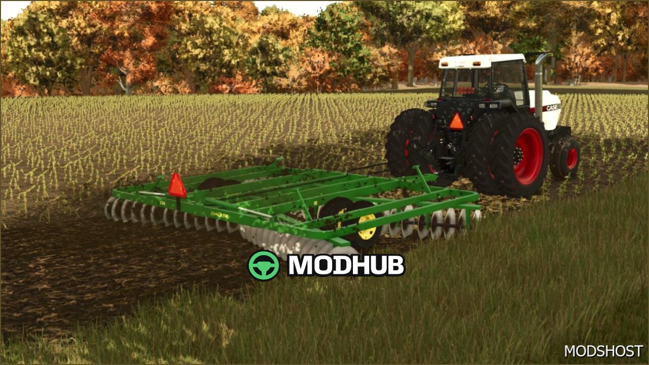 Плуг John Deere 230 Disk для Farming Simulator 25