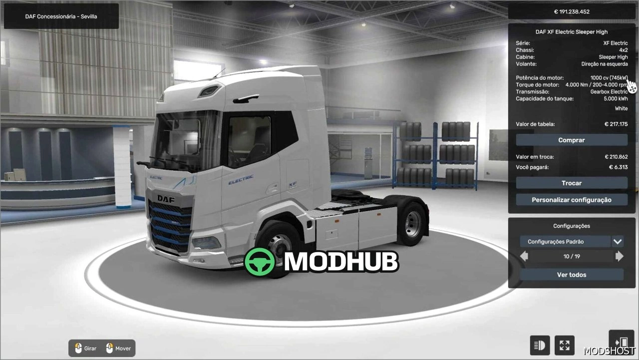 Вантажівка Paccar EX D2 1000 DAF XF для Euro Truck Simulator 2
