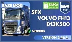 Звуковий мод SFX EVR Volvo FH4 500 2016 Euro6 для Euro Truck Simulator 2
