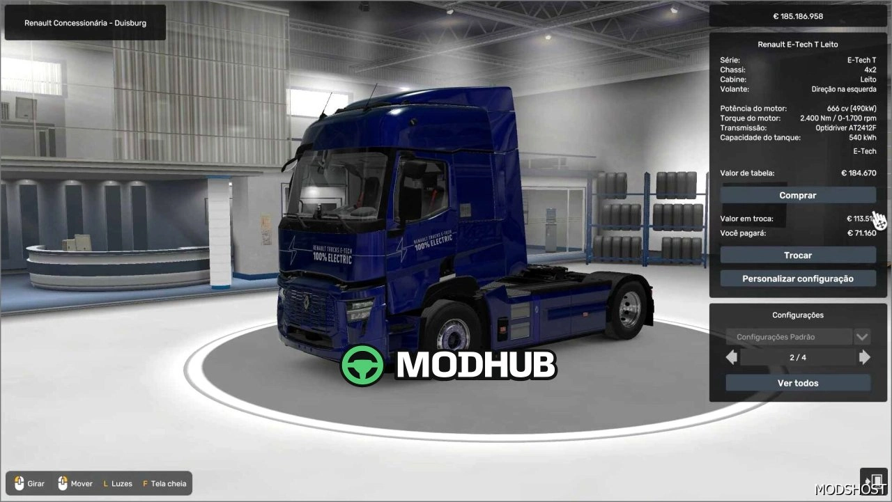 Скін Renault Etech T 05 04 2026 для Euro Truck Simulator 2