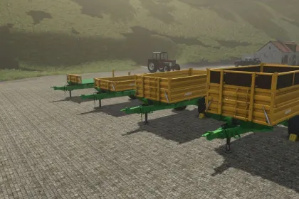 Efficient Joskin 500 Trailer for Farming Simulator 25 — Compact Skip with Bales Platform Option