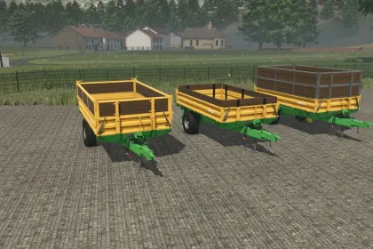 Efficient Joskin 500 Trailer for Farming Simulator 25 — Compact Skip with Bales Platform Option