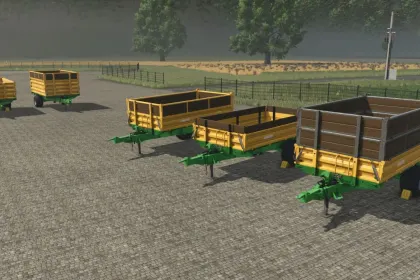 Efficient Joskin 500 Trailer for Farming Simulator 25 — Compact Skip with Bales Platform Option