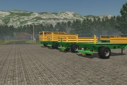 Efficient Joskin 500 Trailer for Farming Simulator 25 — Compact Skip with Bales Platform Option