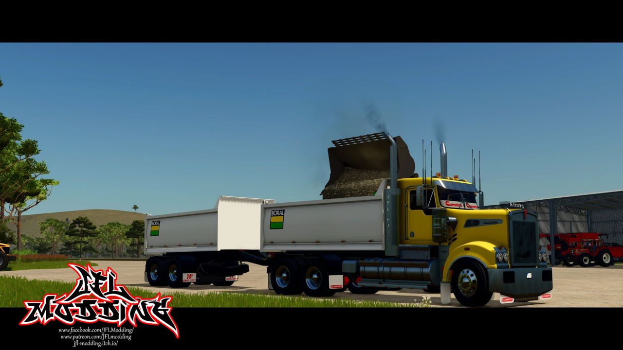 Effiziente Howard Porter Truck Trailers für FS25 — Kipper, Dog Trailer und Road Train