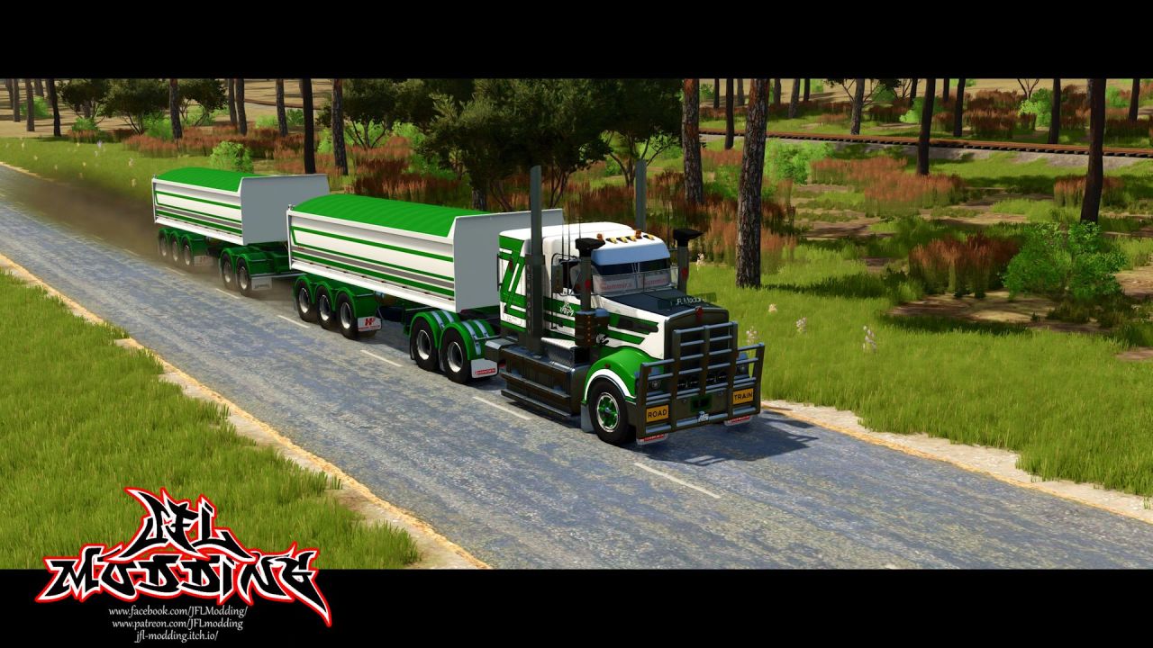 Effiziente Howard Porter Truck Trailers für FS25 — Kipper, Dog Trailer und Road Train