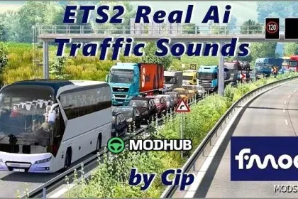 Realistyczne dźwięki ruchu AI do Euro Truck Simulator 2