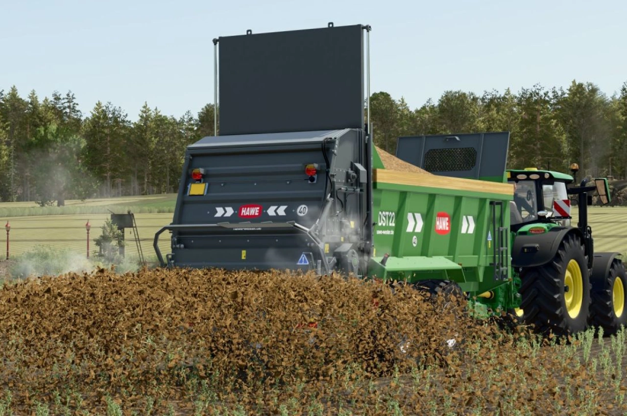 Розкидач гною Hawe DST 22 для Farming Simulator 25