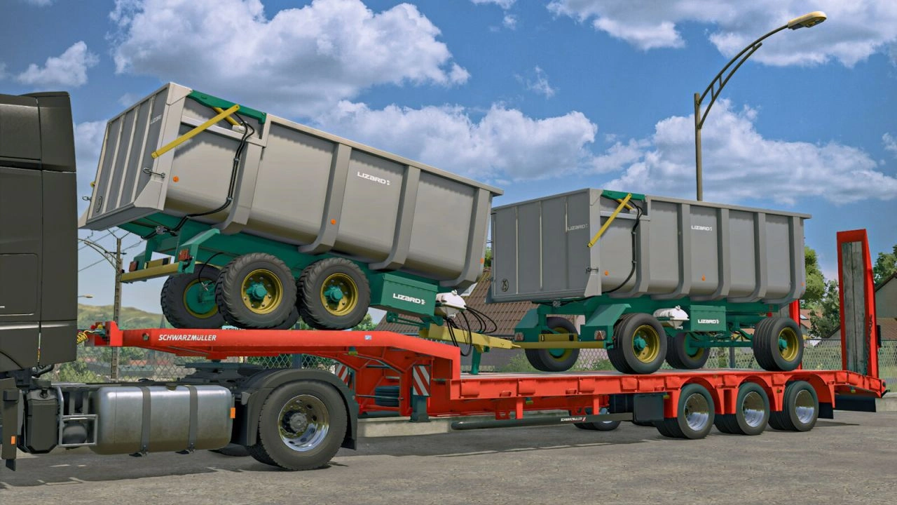 Причіп Lizard Stainless Tipping Trailer Pack для Farming Simulator 25