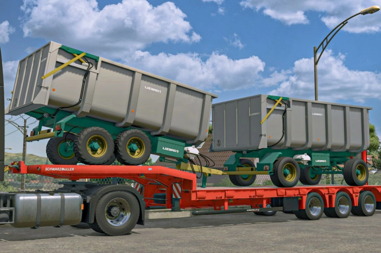 Причіп Lizard Stainless Tipping Trailer Pack для Farming Simulator 25