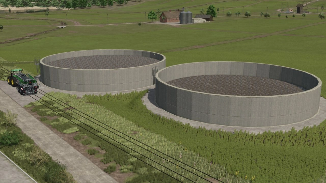 Силос для рідкого гною та дигестату для Farming Simulator 25