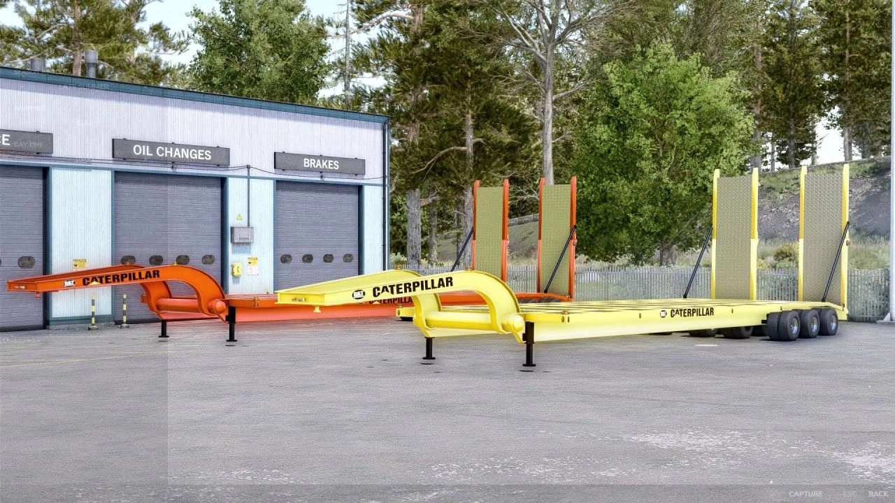 Причіп Caterpillar Lowboy для Farming Simulator 25