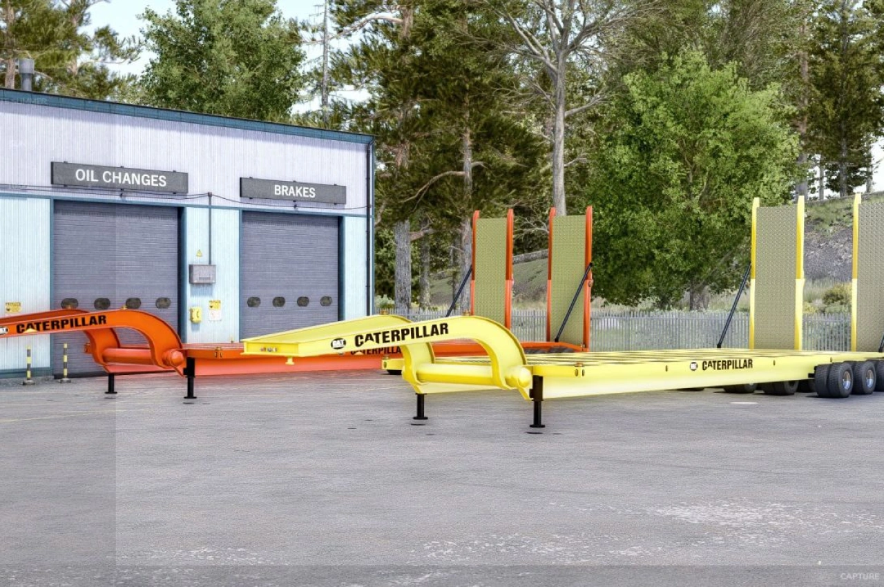 Причіп Caterpillar Lowboy для Farming Simulator 25