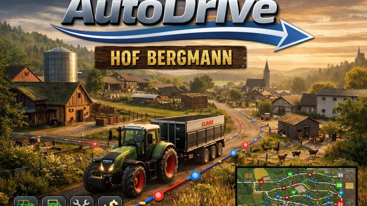 Скрипт AutoDrive для Farming Simulator 25